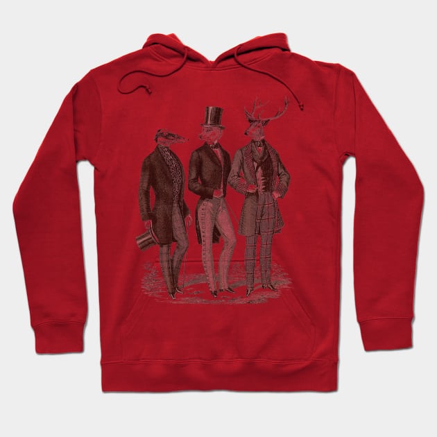 Gentlemen in the Woods Hoodie by Liuk